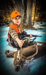 Jack Ellis with his first buck. Taken with Remington's 62 grain Core Lokt Ultra Bonded load.